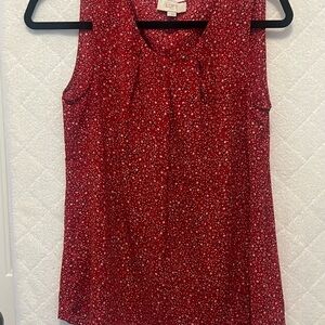 LOFT Red Sleeveless Women's Top